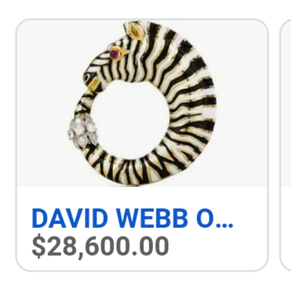 David Webb 18K Iconic 🦓 Zebra Diamond Ring - Picture 5 of 7